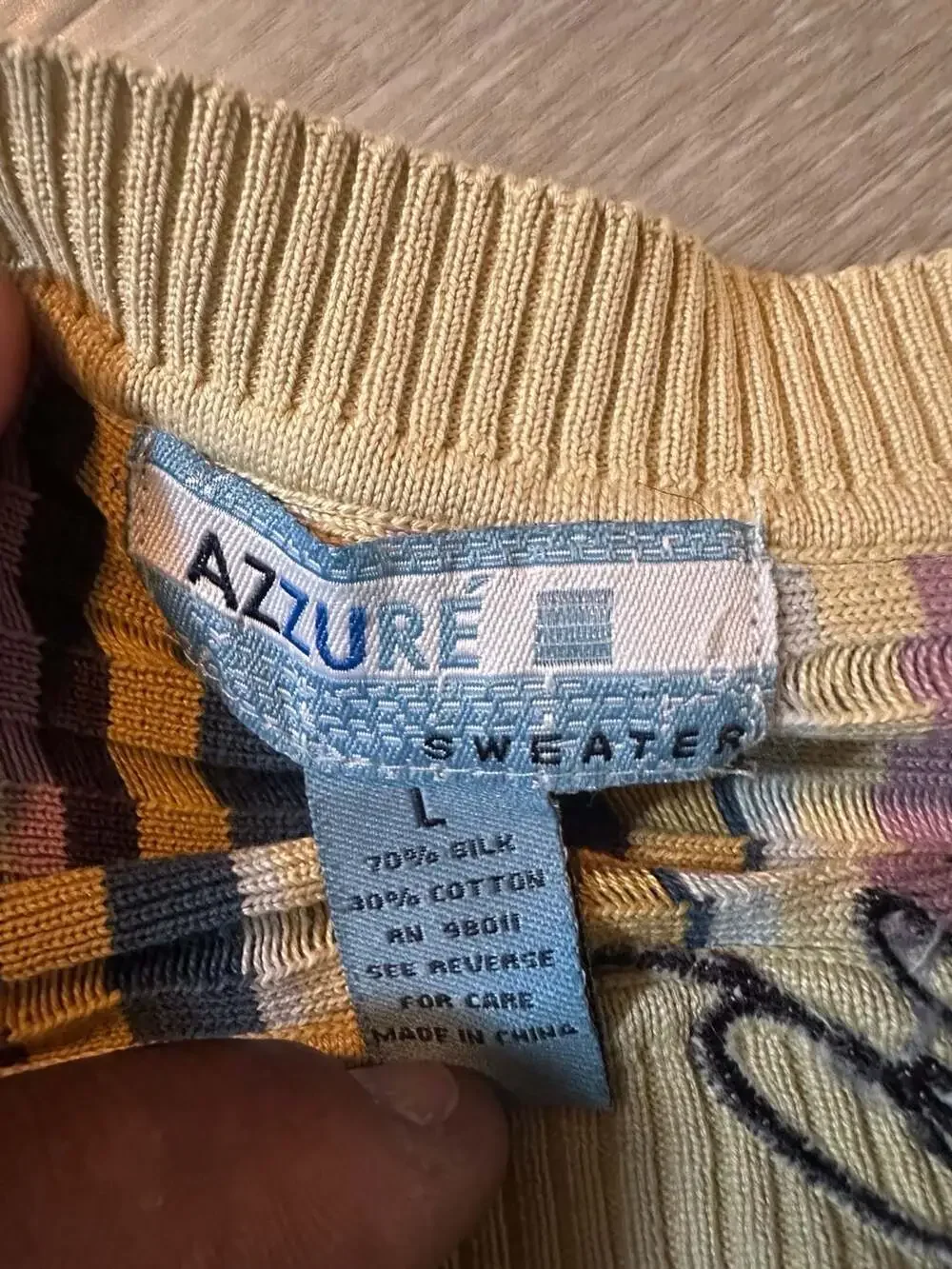 Azzure Women's Striped Silk-Blend Knit Short Sleeve Top